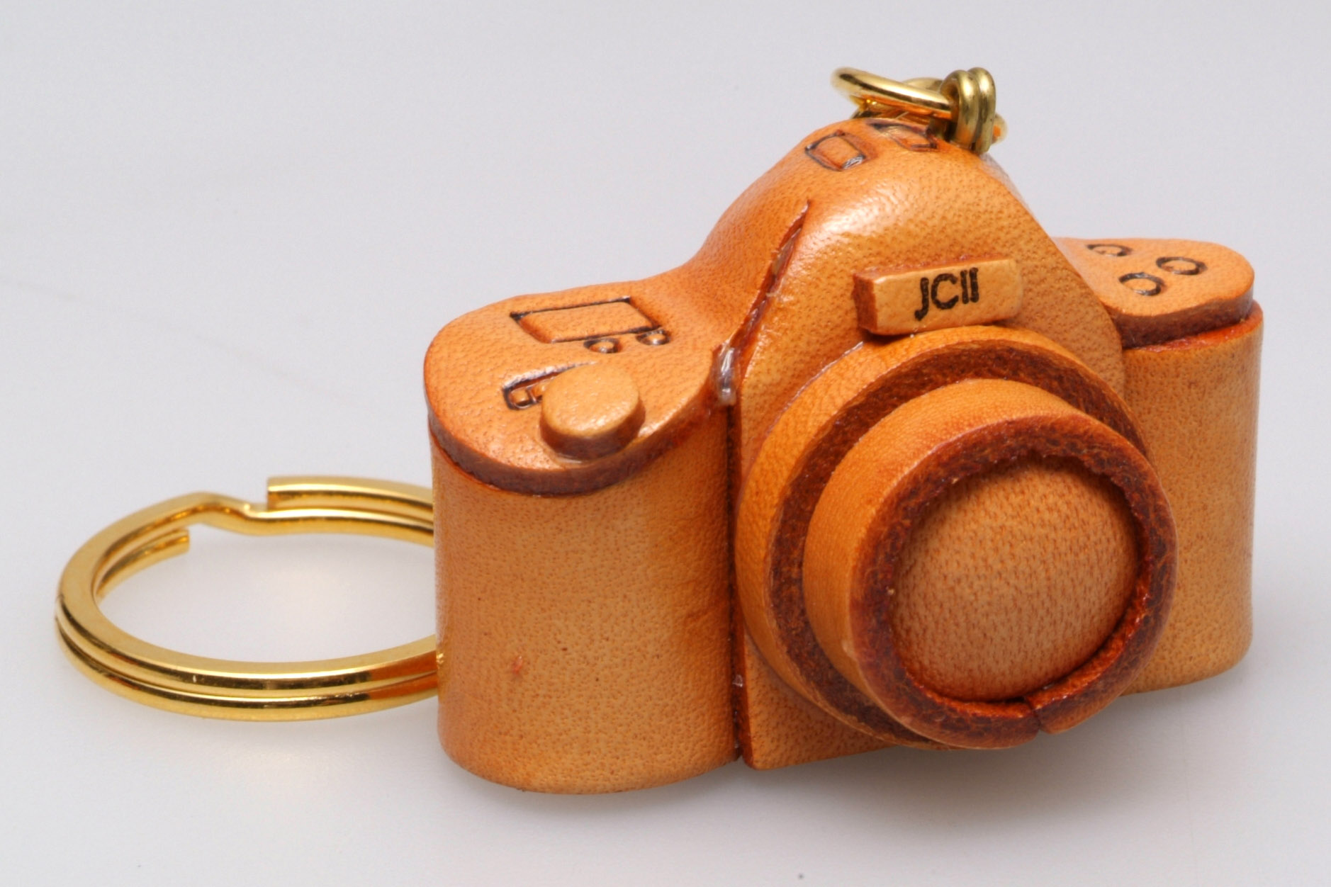 日本カメラ博物館 JCII Camera Museum：レザーキーホルダー 一眼レフ型